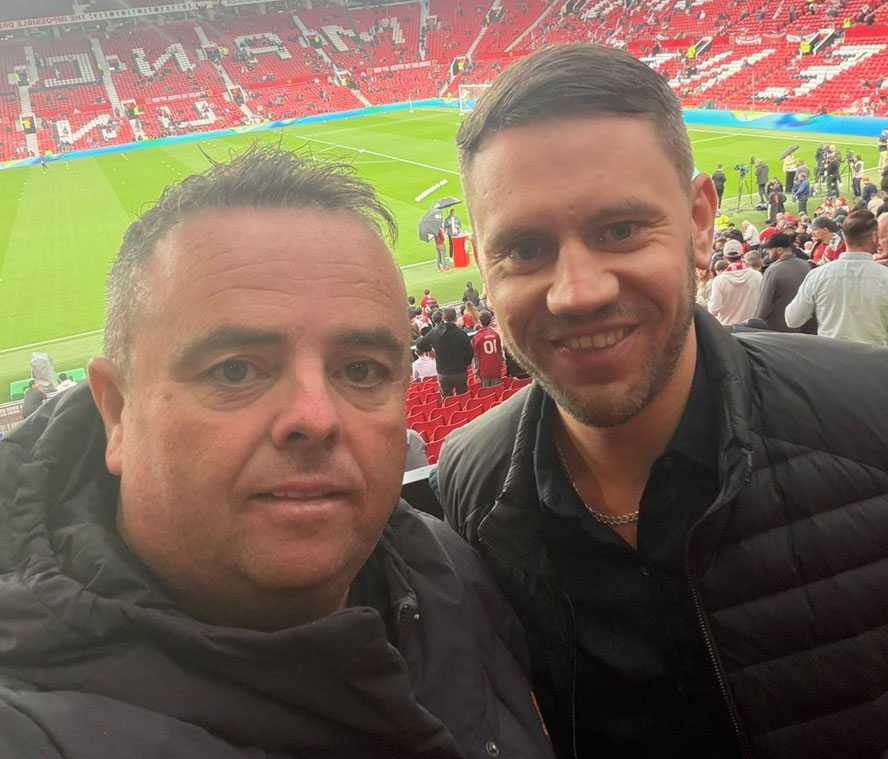 Dan M. Jones and Craig Campbell at Old Trafford